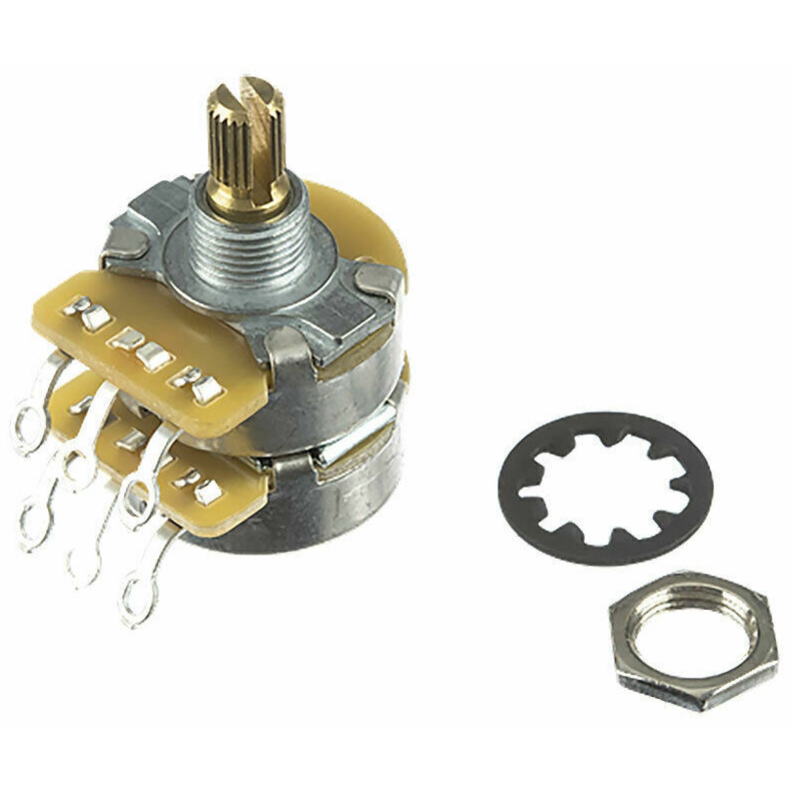 Fender Dual 500K/250K Split Shaft Potentiometer, Volume or Tone